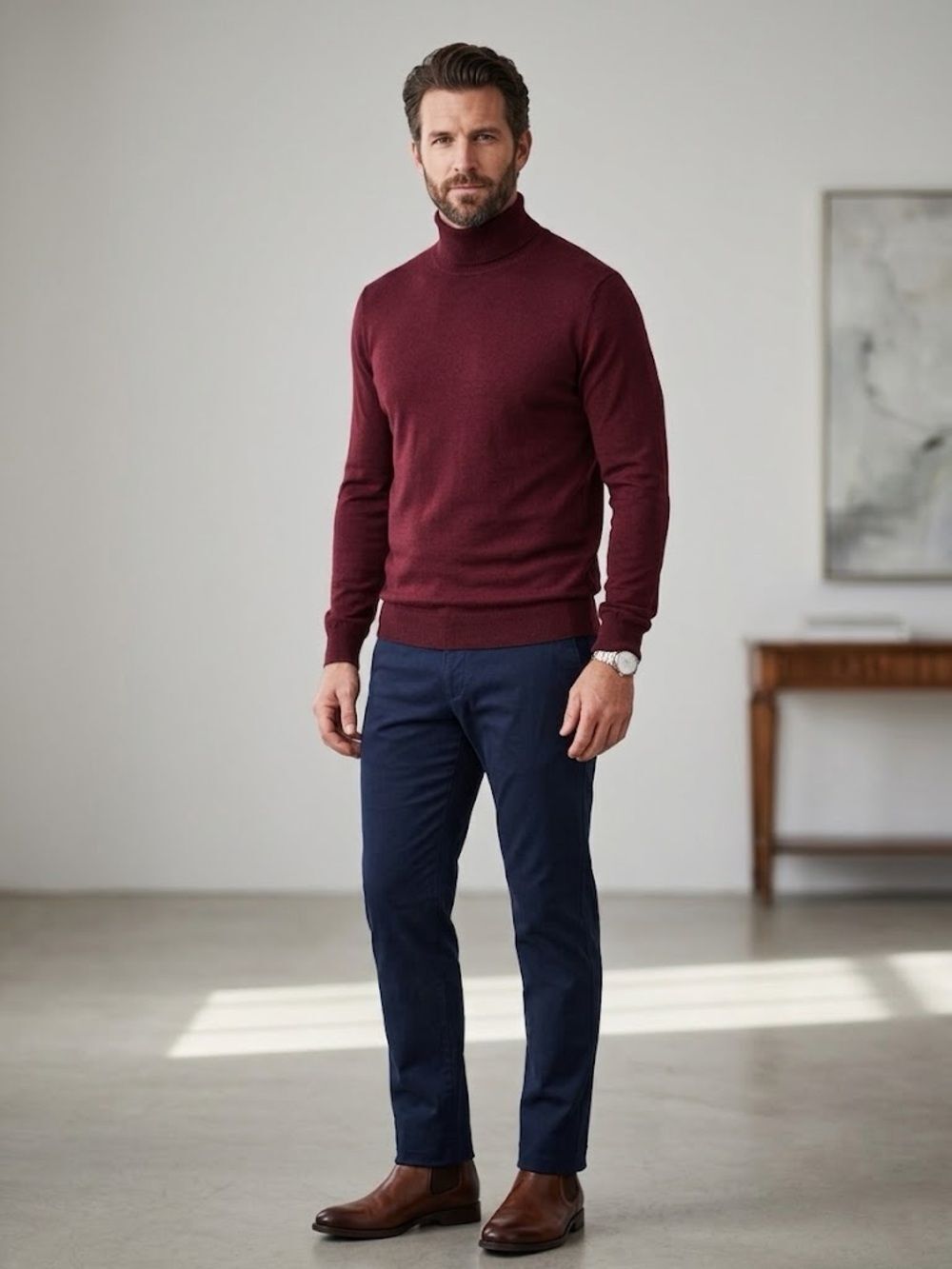 Peter Millar Crown Crafted Excursionist Flex Turtleneck Sweater Merino Wool XL